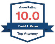 Avvo Rating 10.0 David A. Kazen Top Attorney